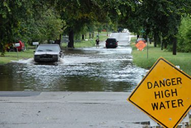 Flood damage. Courtesy: FEMA